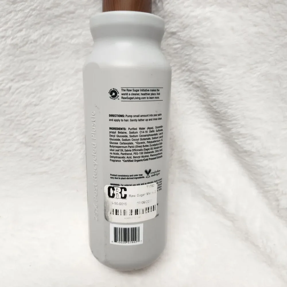 Raw Sugar Men Shampoo/Conditioner Moisture Eucalyptus Sage Shea 18 oz